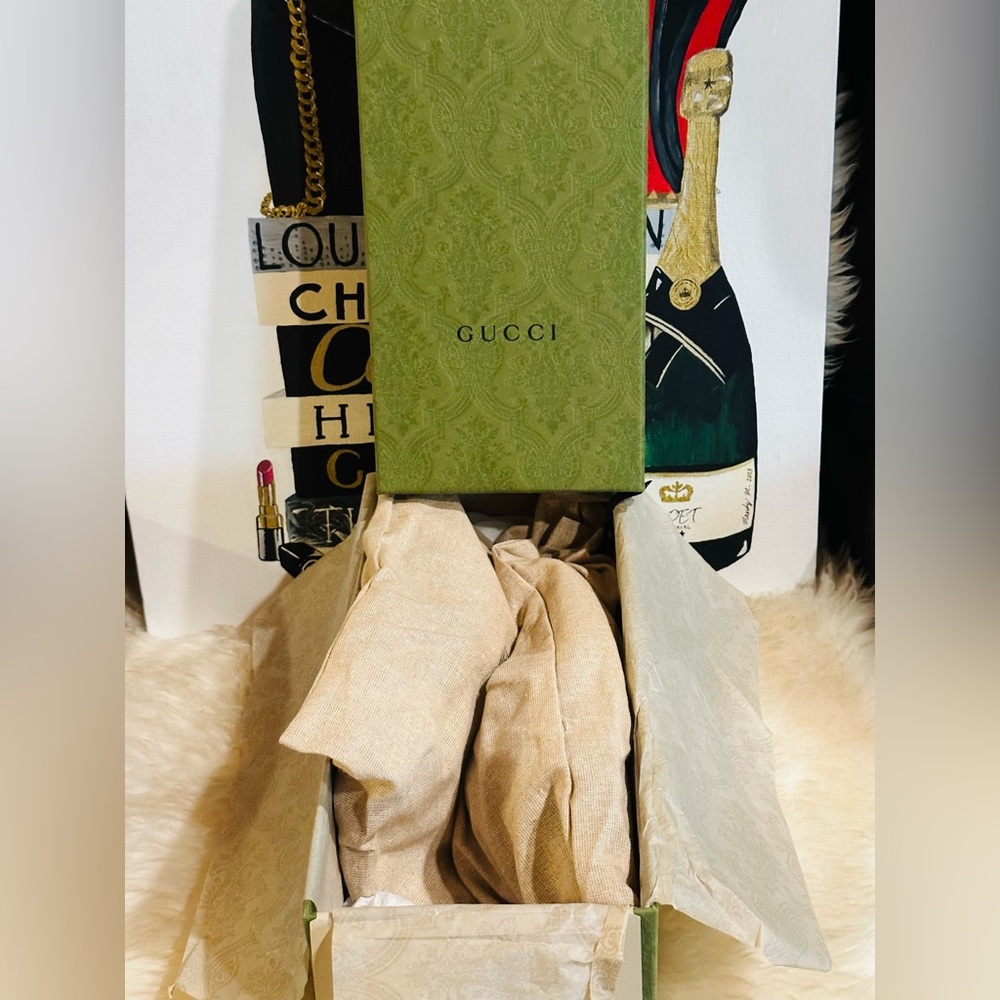 🔥 NIB GUCCI SLIDE GG JUMBO Embossed Full Inclusion Size 38 (24.5 Insole) - Picture 15 of 16